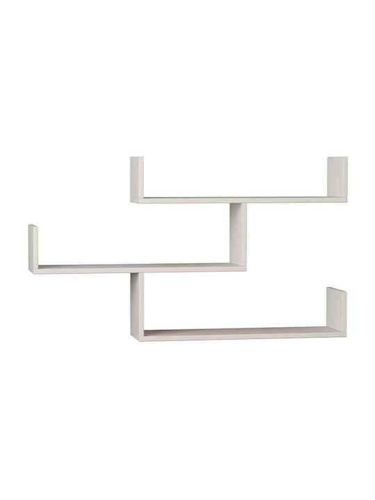 Rosana Wall Chipboard Shelf Λευκό 119x22x66cm