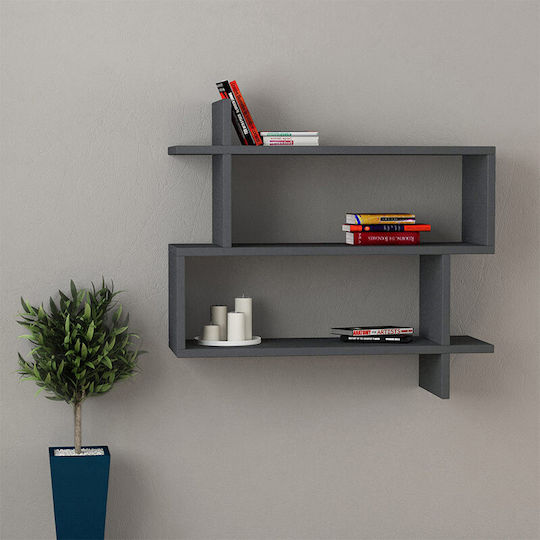 Shelf Wall Ricardo 70x22x65cm Charcoal