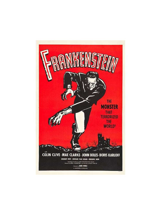 Αφίσα Frankenstein 1931 (Red) - 45εκ.Χ30εκ. - Semigloss 200gr