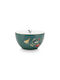 PiP Studio Winter Wonderland Dove Serving Bowl Round made of Porcelain Green with Diameter 9.5cm