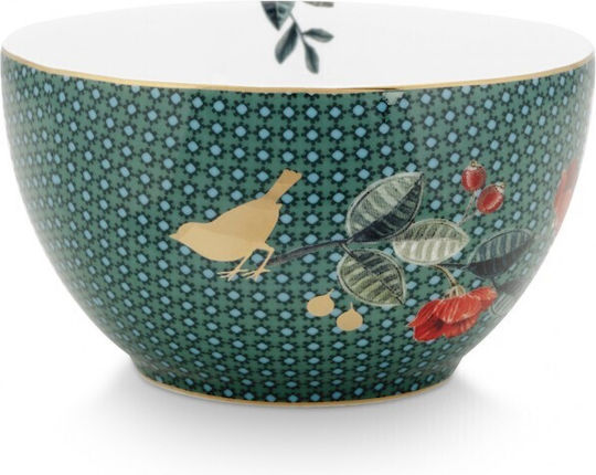 PiP Studio Winter Wonderland Dove Servierschüssel Rund aus Porzellan Green mit Durchmesser 9.5cm