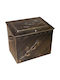 Ξ-9 Metallisch Box Holzlagerung 63x44x54cm Black / Patina Silver