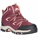 Trespass Kids Waterproof Hiking Boots Gillon II Burgundy