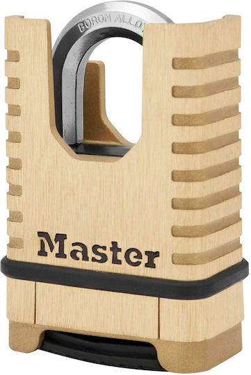 Master Lock Alamă Lăcăt Κρυμμένου Λαιμού cu cheie 28mm Silver 1buc