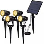 Set Spiked Solar Lights Warm White 3000K with Photocell IP65 4pcs