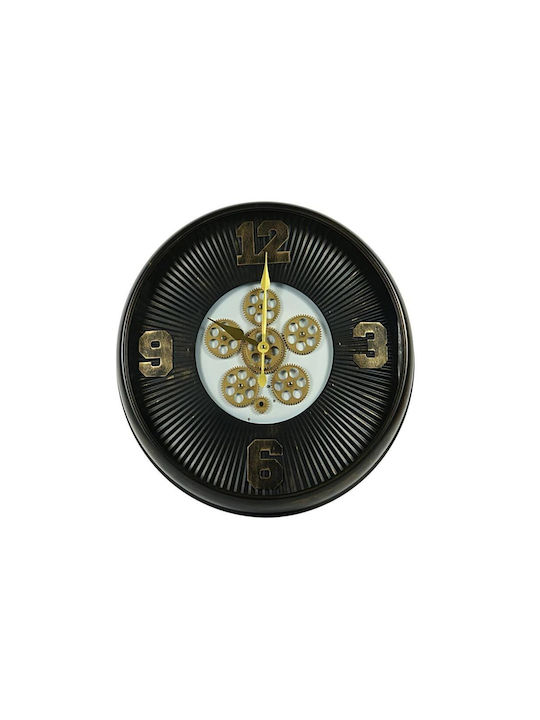 Aria Trade Antique Wall Clock Metallic Black Ø61cm