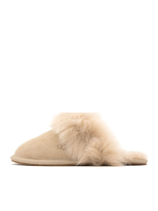 UGG Scuff Sis Κλειστές Παντόφλες με Γούνα San