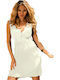 Dkaren Summer Women's Nightdress White Belinda Halka