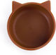 Baby Wise Baby Food Bowl Kitten made of Silicone Brown