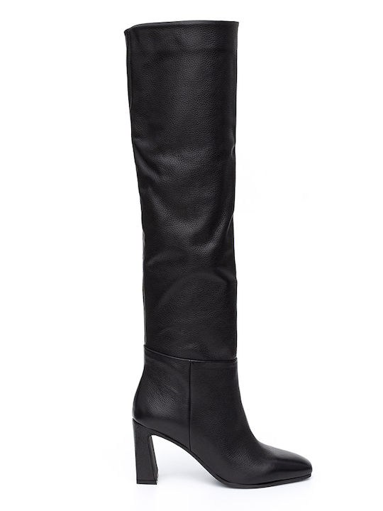CARMENS LEATHER BOOTS ABOVE THE Knee - Black 50102/NERO