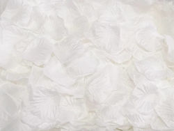 Rose petals White fabric 100 pcs