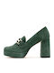 Suede Khaki High Heels