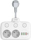 Ldnio 2-Outlet Power Strip with USB White