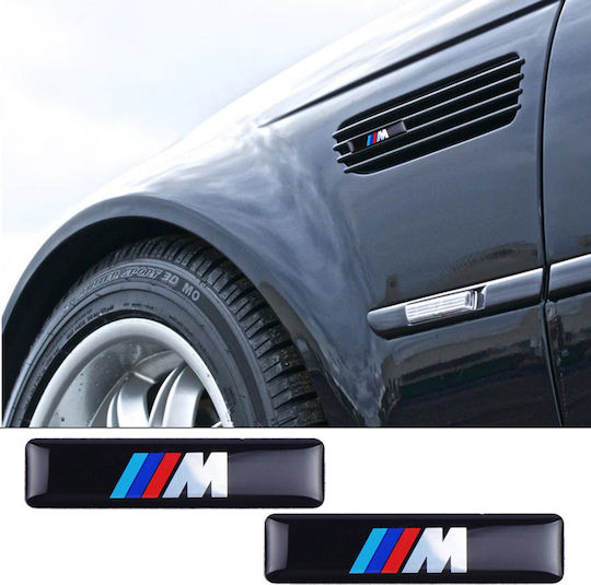 Carner Autoemblem Aufkleber mit Emaille Überzug BMW M 5.5 x 1.5cm 2Stück
