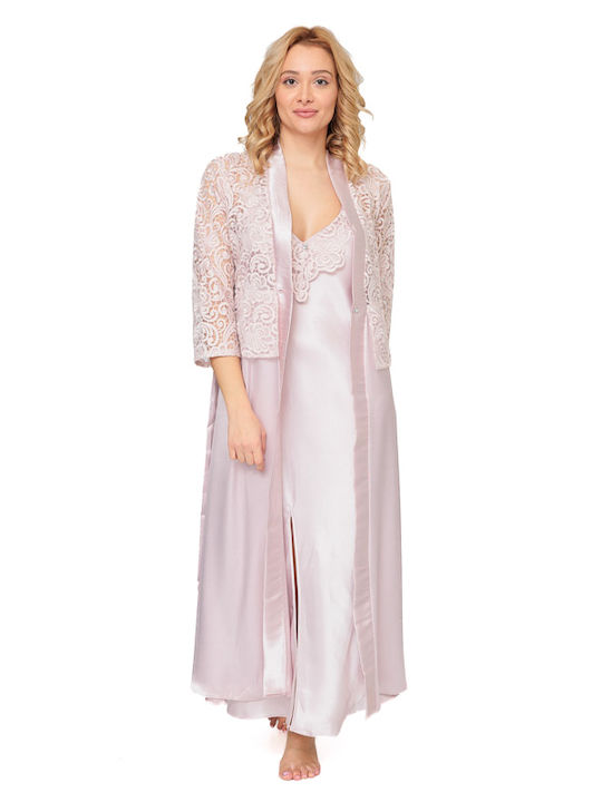 Bridal set robe-nightgown (1876) - Powder