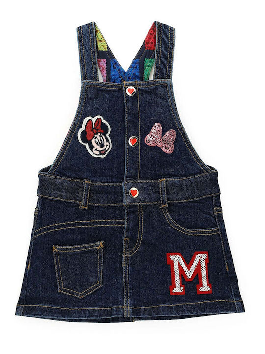 Kinder Latzrock aus Jeans Blau