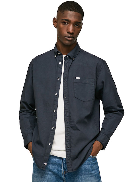 Pepe Jeans Men's Shirt Long Sleeve Blue