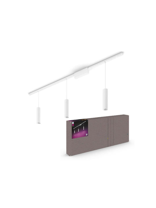 Philips Deckenleuchte Weiß LED mit Bunt RGB Beleuchtung Schiene