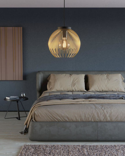 Eglo Venezuela Pendant Light Black Grid with Socket E27 23.5x110x110cm