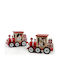 General Trade Christmas Wooden Figure Train Red Height 19cm