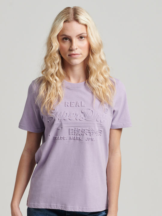 Superdry D1 OVin Vintage Women's T-shirt Purple