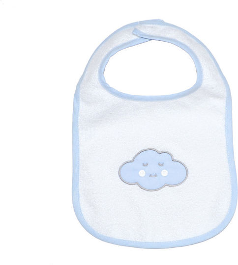 Baby Star Αδιάβροχη Σαλιάρα από 100% Βαμβάκι με Αυτοκόλλητο Σύννεφο