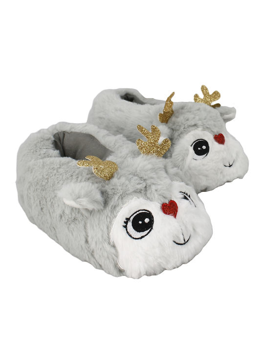 Mad House Kids Slipper Closed-Toe Gray Bea