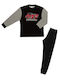 Minerva Kids' Pajamas Winter Black Forward