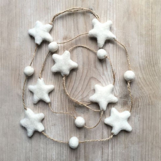 Synchronia Christmas Garland White 100x5cm 1pc