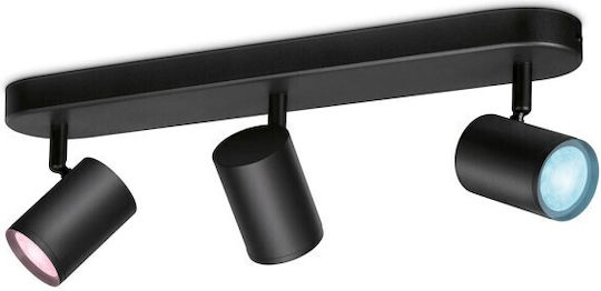 WiZ Triplu Spot cu Soclu GU10 în Culoare Negru