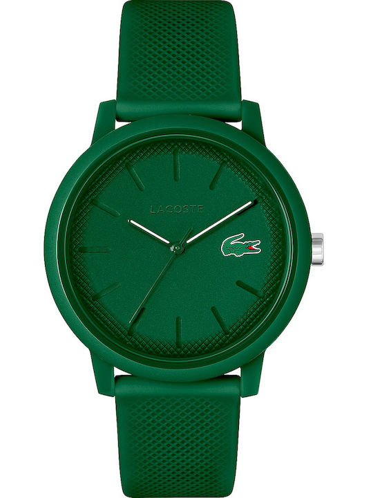 Lacoste Men's Watch 42mm Battery with Green Rubber Strap