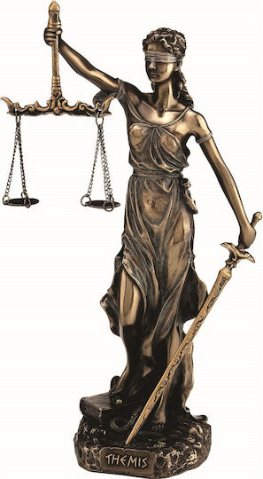 Dekorativ Statuette aus Metall Themis - Gerechtigkeit 20cm 1Stück