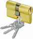 Cisa Lock Cylinder Security 70mm (27-43) with 3 Keys Gold