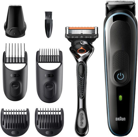 Braun Σετ Επαναφορτιζόμενης Κουρευτικής Μηχανής Μπλε MGK5345
