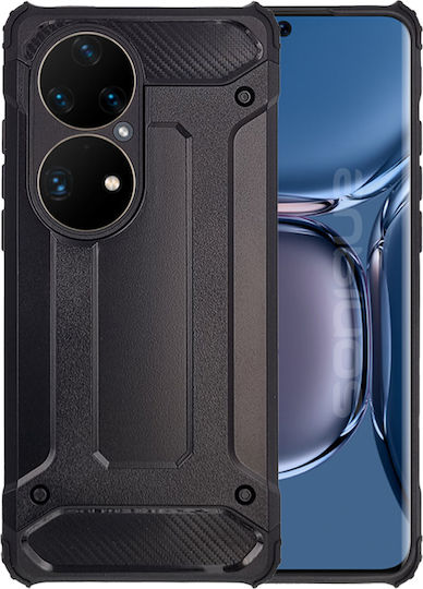 Sonique Heavy Armor Umschlag Rückseite Kunststoff / Silikon 2mm Schwarz (Huawei P50 Pro)