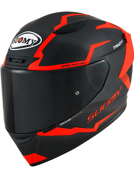 Suomy Track-1 Design 07 Reaction Anthracite/Red Κράνος Μηχανής Full Face ECE 22.06