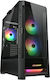 Cougar Duoface RGB Gaming Midi Tower Κουτί Υπολογιστή με Πλαϊνό Παράθυρο Μαύρο