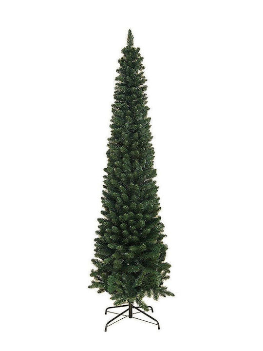 Χριστουγεννιάτικο Δέντρο Super Utah Πράσινο Slim 210εκ με Μεταλλική Βάση