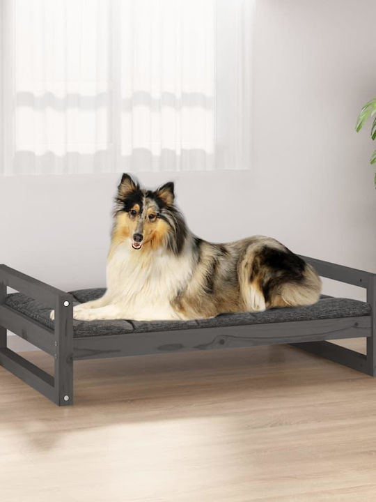 vidaXL Υπερυψωμένο Κρεβάτι Σκύλου σε Γκρι χρώμα 95.5x65.5cm