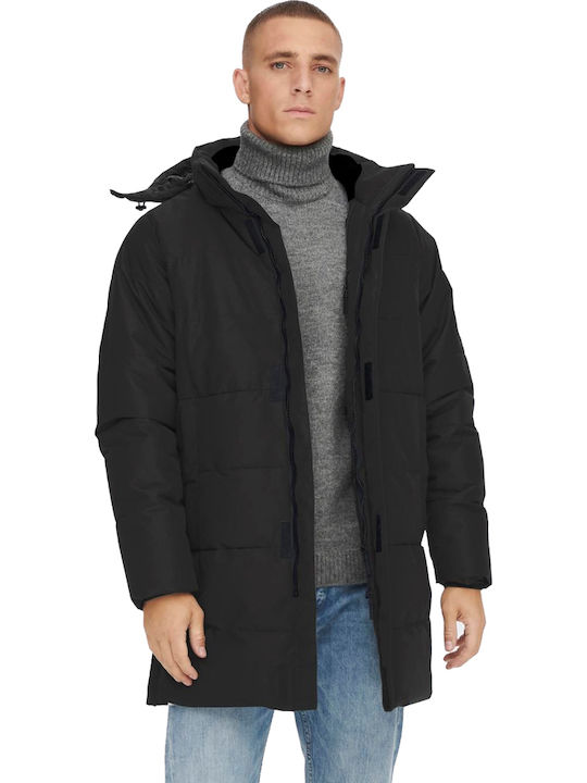 Зимно Мъжко Яке Puffer Черно