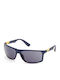 Web Men's Sunglasses with Navy Blue Plastic Frame and Gray Lens WE0293 92V