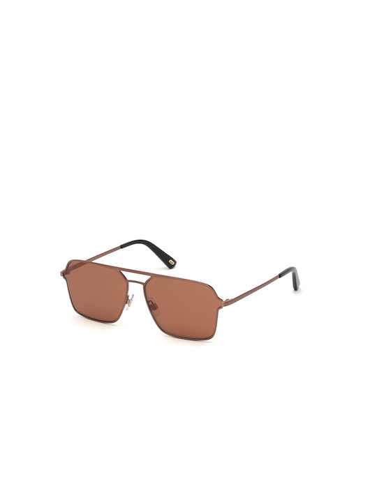 Web Men's Sunglasses with Brown Metal Frame and Brown Lens WE0261 36E