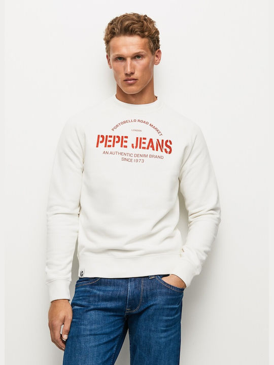 Pepe Jeans Ανδρικό Φούτερ Λευκό