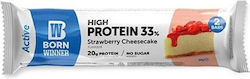 Born Winner Active High Protein Μπάρες με 33% Πρωτεΐνη & Γεύση Strawberry Cheesecake 2x30gr