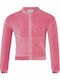 Kinderstrickjacke mit Kapuze Rosa