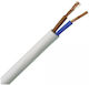 Geyer Power Cord with Cable Properties 2x0.75mm² in White Colour 1m Flexible