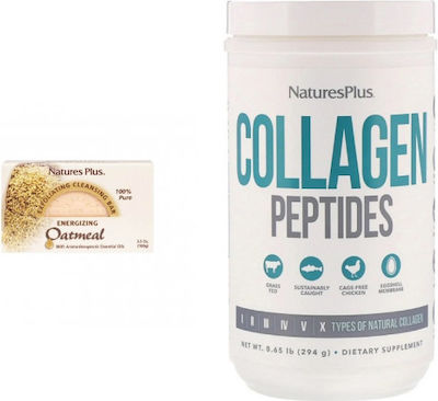 Nature's Plus Collagen Peptides + Energizing Oatmeal Cleansing Bar 100gr 294gr