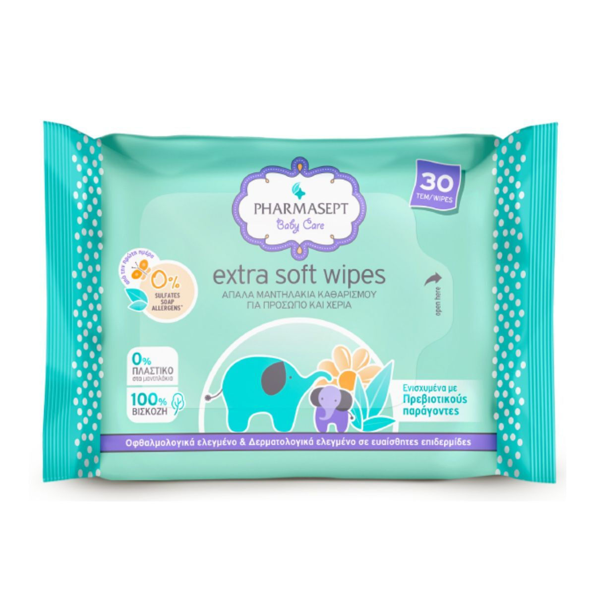Pharmasept Extra Soft Μωρομάντηλα 30τμχ