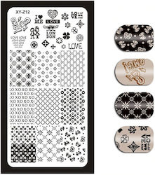 Metal Plate with Designs for Nail Stamping 12X6CM XY-Z12