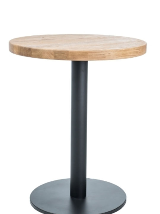 Puro II Table Kitchen from Solid Wood & Metal 60x60x76cm